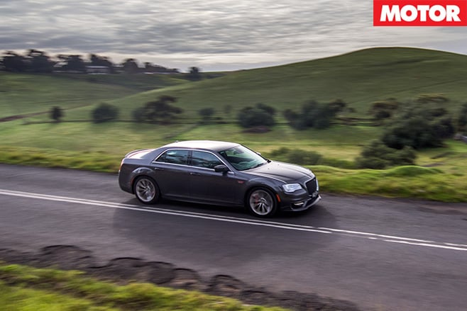 Chrysler 300 SRT driving highway