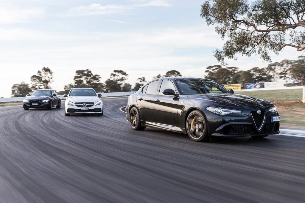 Alfa Giulia QV Mercedes AMG C63 BMW M3 Competition main