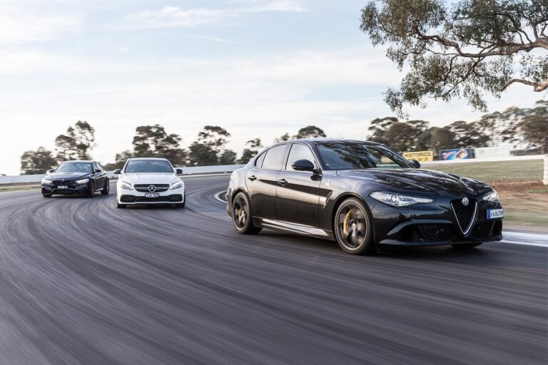 Alfa Giulia QV Mercedes AMG C63 BMW M3 Competition main