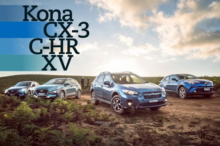 Hyundai Kona v Mazda CX-3 v Toyota C-HR v Subaru XV