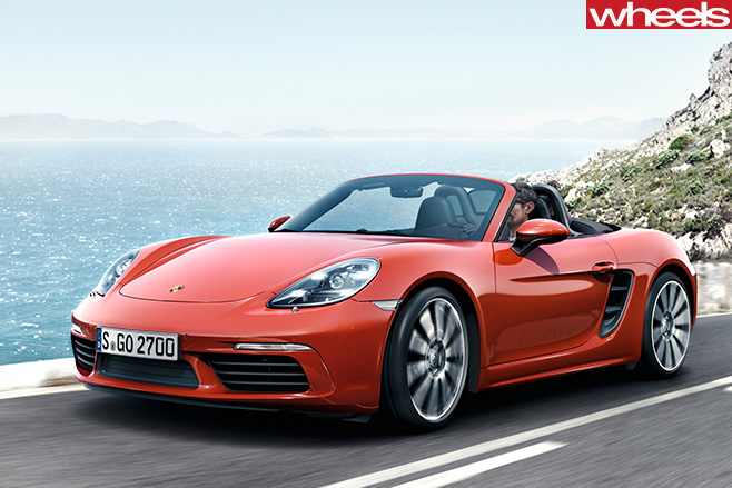 718-Porsche -Boxster -S-front -driving