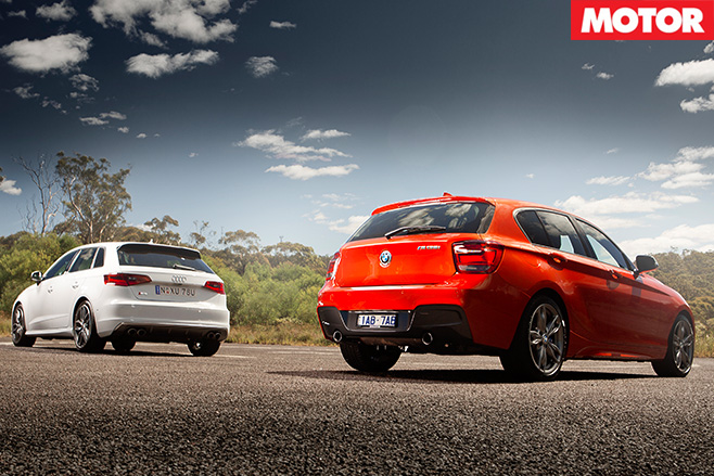 Audi S3 Sportback vs BMW M135i rear