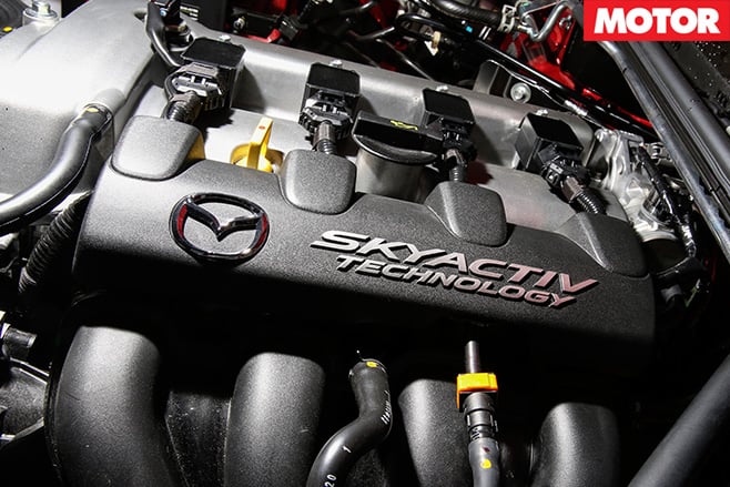 Skyactiv engine close-up