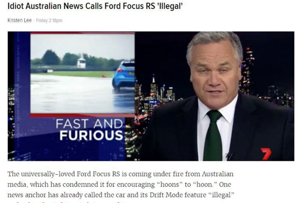 Ford Focus RS drift mode