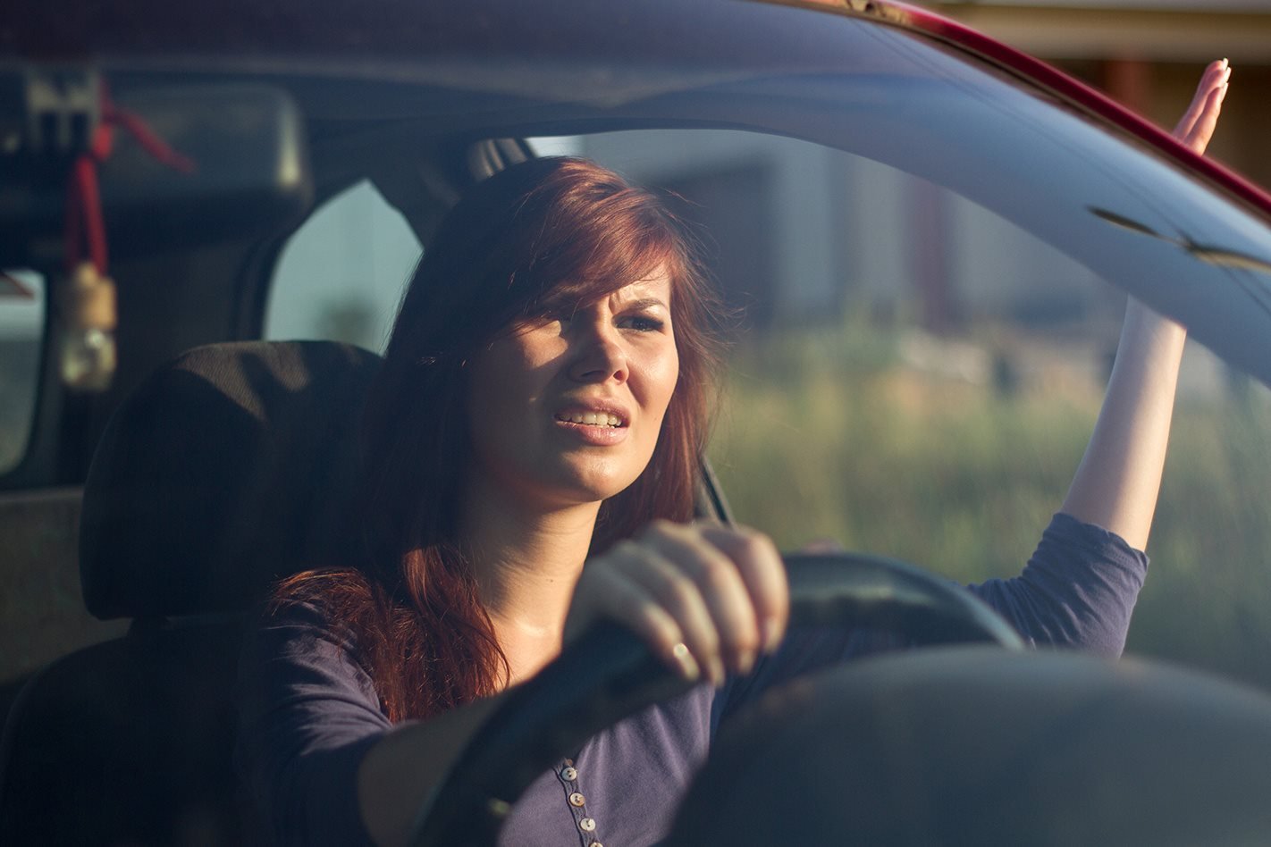Frustrated driver