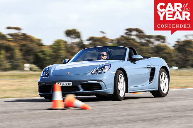 2017 Porsche Boxster speeding