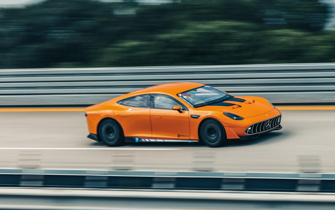 The Mercedes-Benz GT XX electric concept car, which set new endurance records at the Nardo test track. (com.au)